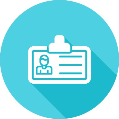 kimlik kartı simgesinin vektör illüstrasyonu