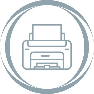 Lazer Yazıcı vektör simgesi basit illüstrasyon