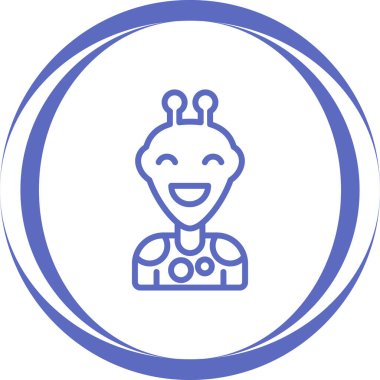 Uzaylı web simgesi, basit vektör illüstrasyonu 