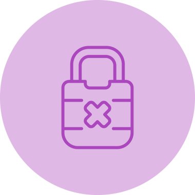 Kilit. Web simgesi basit illüstrasyon 