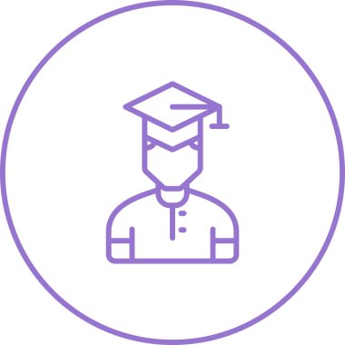 Student icon, vector illustration simple design