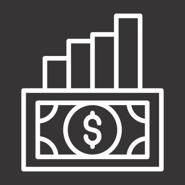 Maliyet web simgesi basit illüstrasyon