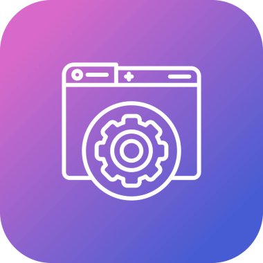 Bakım simgesi, servis aracı simgesi, vektör illüstrasyonu