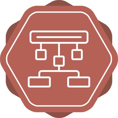 hiyerarşi. Web simgesi basit illüstrasyon 