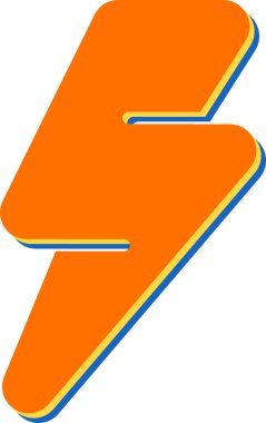 Şimşek Ağı simgesi. Basit resimleme  