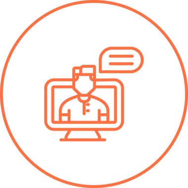 çevrimiçi öğrenme simgesi vektör illüstrasyonu 