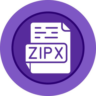 ZIPX dosya biçimi simgesi web illüstrasyonu