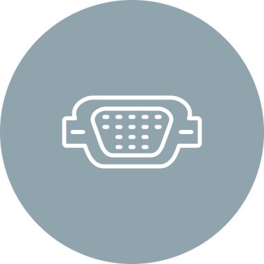 vga port simgesi web illüstrasyonu