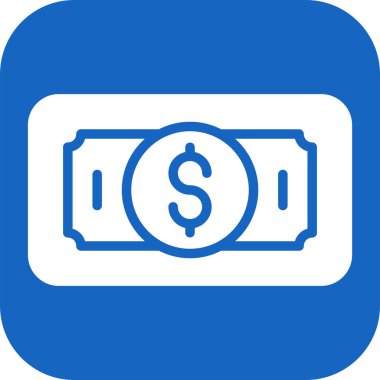 Dolar fatura simgesi, vektör illüstrasyonu basit tasarım