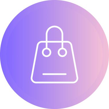 Alışveriş Torbası web simgesi, basit vektör illüstrasyonu 