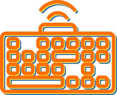 düz tasarım klavye vektör çizimi