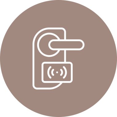 Anahtar Kart simgesi, vektör illüstrasyonu 