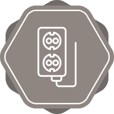 soket ağ simgesi vektör illüstrasyonu