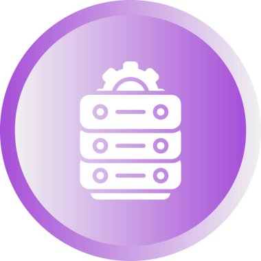 Modern Veri Merkezi Bakım simgesinin vektör çizimi     