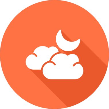 Ay. Web simgesi basit illüstrasyon