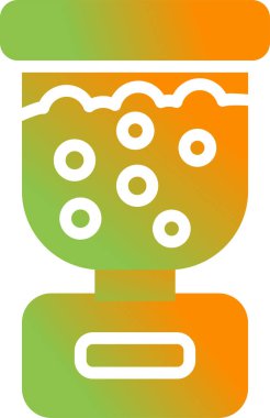 Akıllı evcil hayvan besleyicisi. Web simgesi basit illüstrasyon