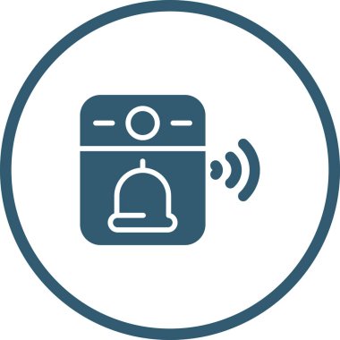 Video Kapı Çanı simgesinin vektör illüstrasyonu