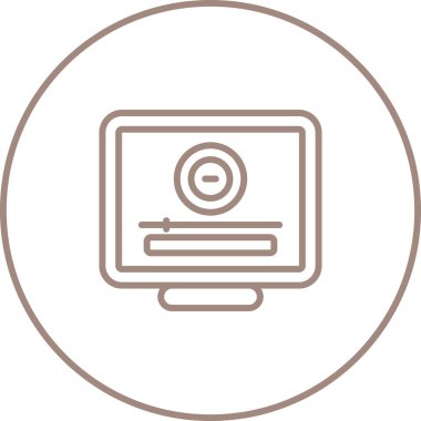 Masaüstü Bilgisayar Web simgesi vektör çizimi