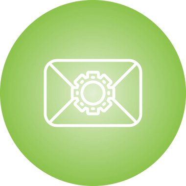 Zarf web simgesi, basit illüstrasyon