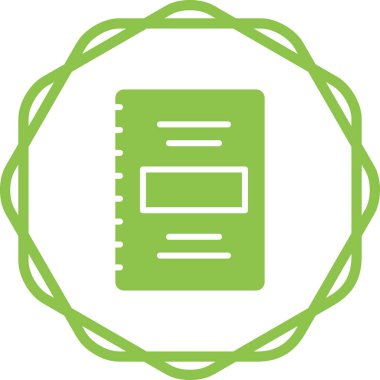 Not defteri web simge vektör çizim 