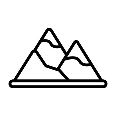 dağlar web simgesi, vektör çizim 