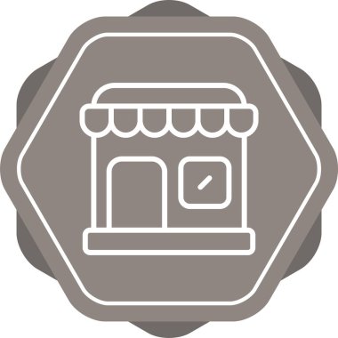 mağaza web simgesi, basit vektör illüstrasyonu