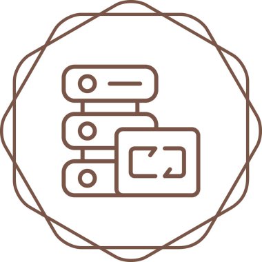 Beyaz Arkaplanda Web Sitesi Yedekleme Simgesi İzole Edildi 