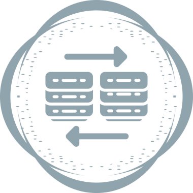 Bulut Göç web simgesi, vektör illüstrasyonu