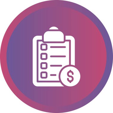 Mali Planlama kavramı illüstrasyonu, simge sembolü.