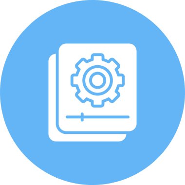 Belge Otomasyon simgesi, vektör illüstrasyonu  