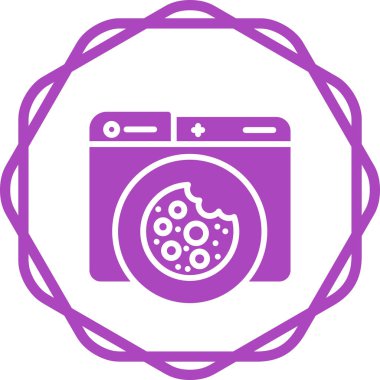 Web sitesi kurabiye simgesi, vektör illüstrasyonu basit tasarım