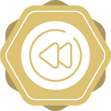 vector illustration,  Rewind Circle Icon 