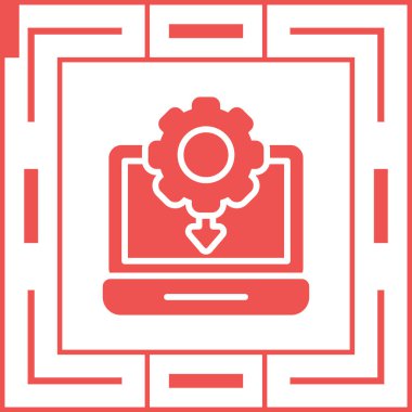 Aygıt Sürücüsü web simgesi vektör çizimi