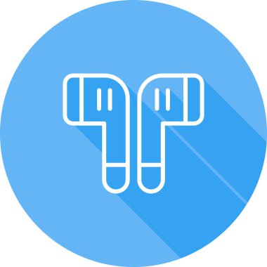 Kablosuz kulaklıklar. Web simgesi basit illüstrasyon