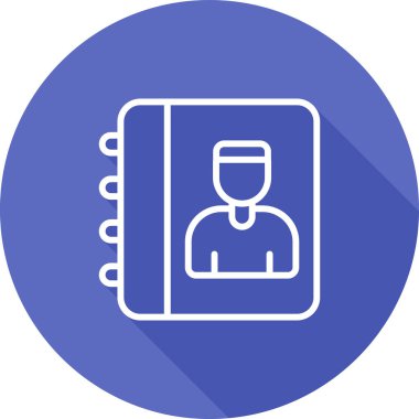 Adres Defteri simgesi, vektör illüstrasyonu basit tasarım