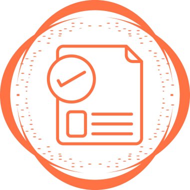 Moda Biçimli İzole Arkaplanda Kontrol Listesi Simgesi.