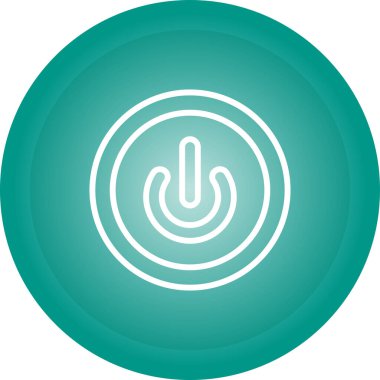 Güç Düğmesi simgesi, vektör illüstrasyonu