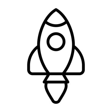 Roket yemeği. Web simgesi basit illüstrasyon 