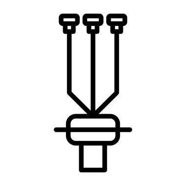 Kablo Sonlandırma Kit simgesi, vektör illüstrasyonu