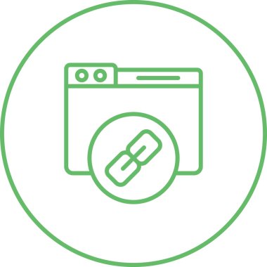 Bağlantı simgesinin vektör illüstrasyonu