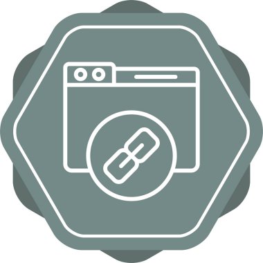 Bağlantı simgesinin vektör illüstrasyonu