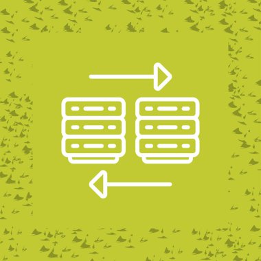 Bulut Göç web simgesi, vektör illüstrasyonu