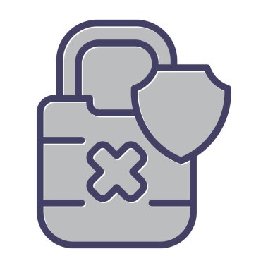 Bir kalkan simgesinin vektör illüstrasyonu