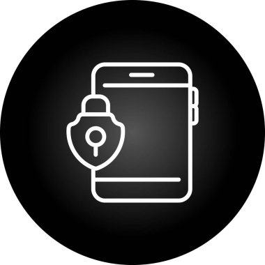 Bir kalkan simgesinin vektör illüstrasyonu