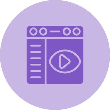 Tarayıcı web simgesi, basit illüstrasyon