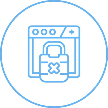 Web Tarayıcı Web simgesi, basit illüstrasyon 