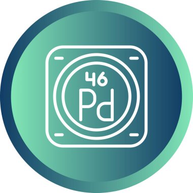 Periyodik tablonun kimyasal elementinin web illüstrasyonu