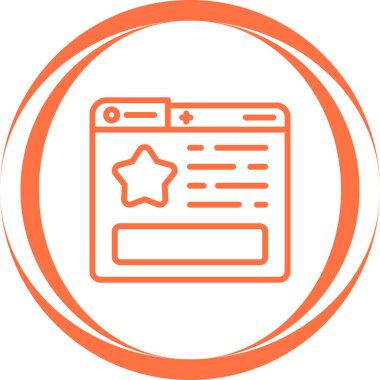  Favori Sayfa ikon vektör illüstrasyonu