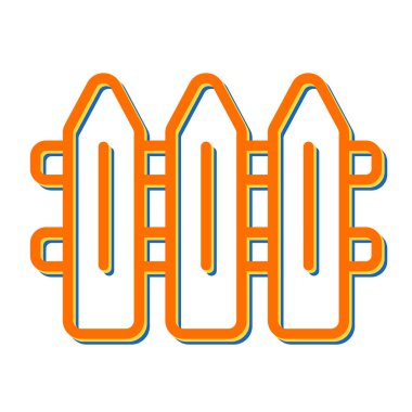 Çit. Web simgesi basit illüstrasyon