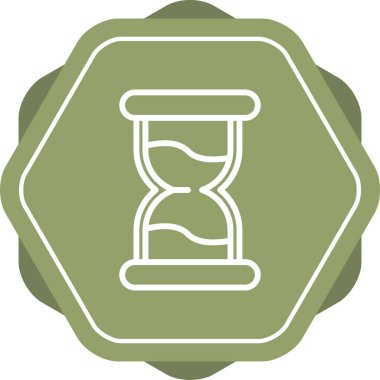 Kum saati. Web simgesi basit illüstrasyon